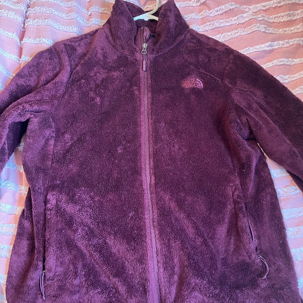 North Face Burgundy Osito Jacket